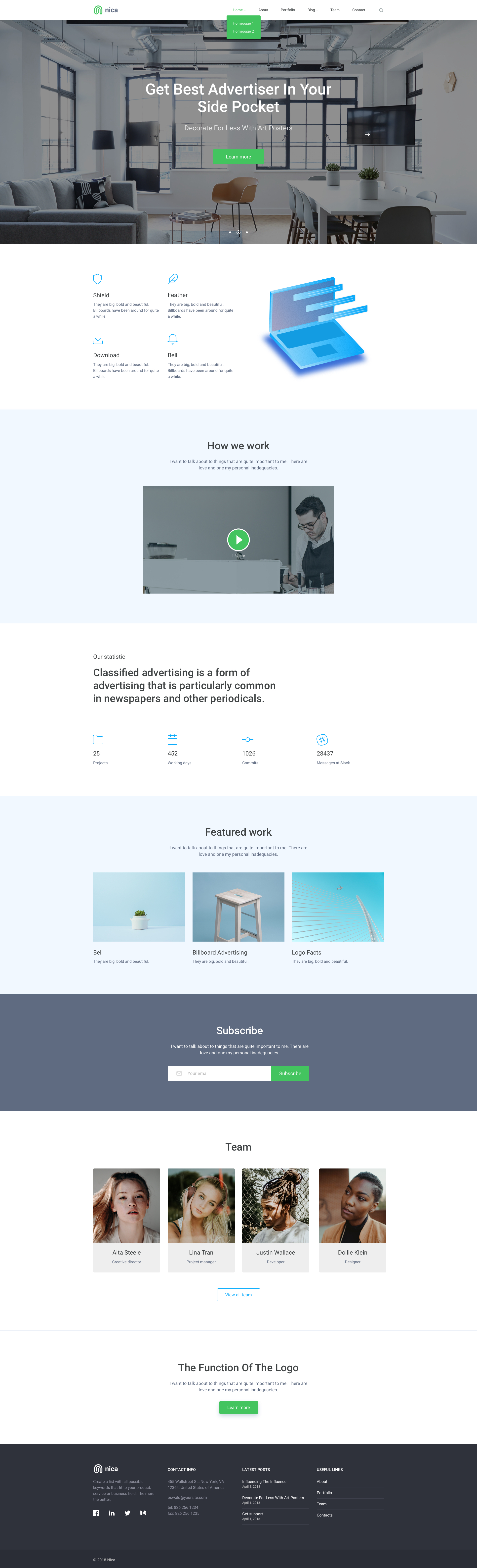 Nica - Corporate Portfolio Sketch Template By Nick_Chvalun | ThemeForest